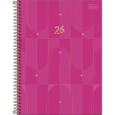 Agenda Espiral Executiva Spot 2026 - Grande - Rosa - Tilibra