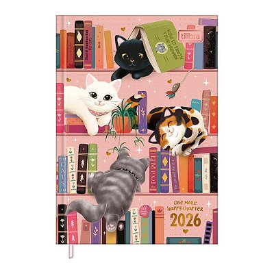 Agenda Costurada Petit Purrfect Cats 2026 - Happy Chapter - Tilibra