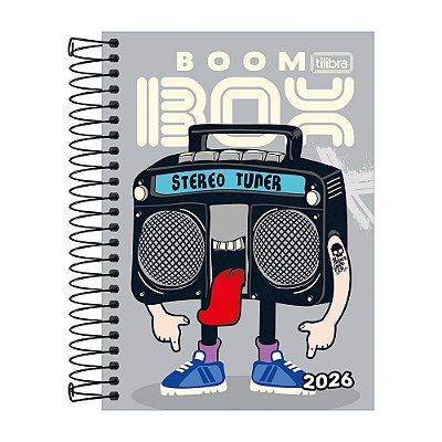 Agenda Espiral Diária Spice 2026 - Boom Box - Tilibra