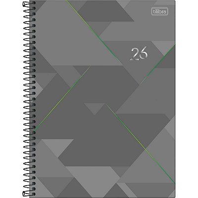 Agenda Espiral Executiva Spot 2026 - Grande - Cinza - Tilibra