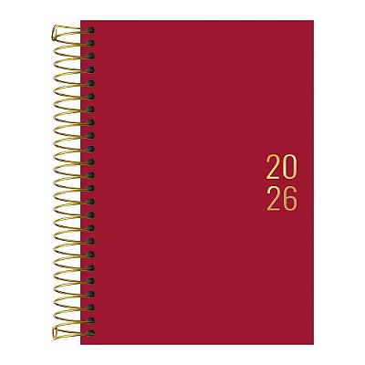 Agenda Diária Napoli Espiral 2026 - Vermelho - Tilibra