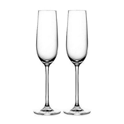 Jogo de Taças Beatriz Para Champanhe Cristal - 250ml - 2 Peças - Fracalanza