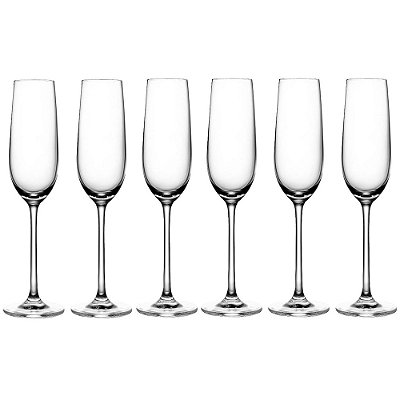 Jogo de Taças Beatriz Para Champanhe Cristal - 250ml - 6 Peças - Fracalanza