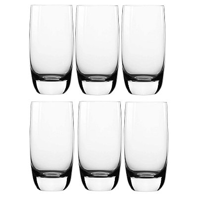 Jogo de Copos Altos Jazz Cristal 460ml - 6 Peças - Fracalanza