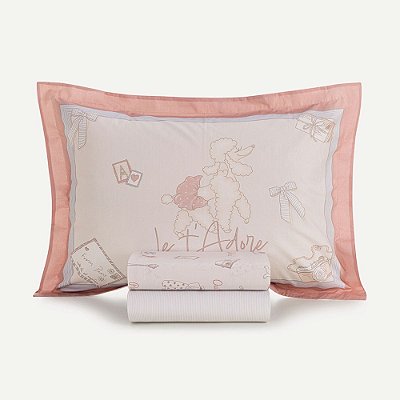 Jogo de Cama Infantil 200 Fios Solteiro - Jolie - 3 Peças - Karsten