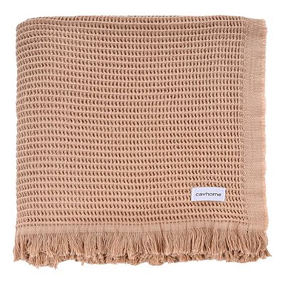 Manta Decorativa Comfort Piquet - Bege Sirocco - Cavhome