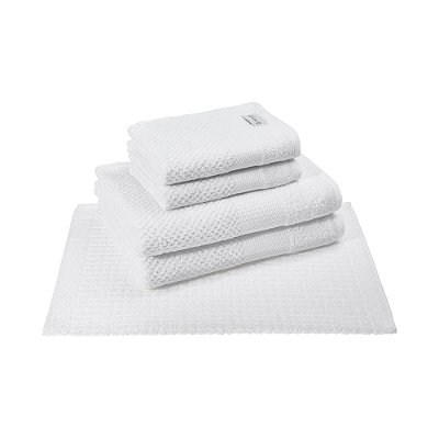 Jogo de Toalhas de Banho Boucle - Branco - 5 Peças - Cavhome