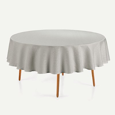 Toalha de Mesa Redonda Artemis - 6 Lugares - Cinza - Karsten