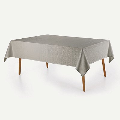 Toalha de Mesa Retangular Artemis - 8 Lugares - Cinza - Karsten