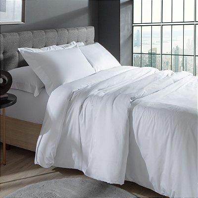 Capa para Edredom Satinée Duvet 300 Fios - King - Branco - Kacyumara