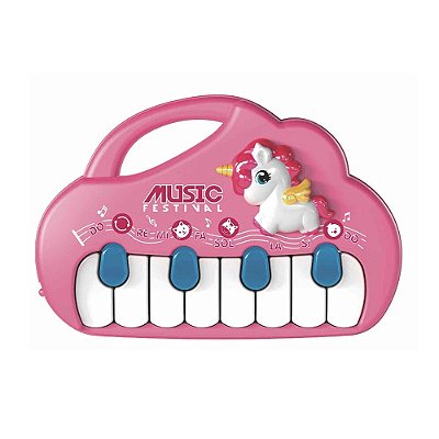 Piano Legal Unicórnio Rosa - Braskit