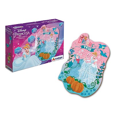 Quebra-Cabeça Cinderela Disney - 60 peças - Xalingo