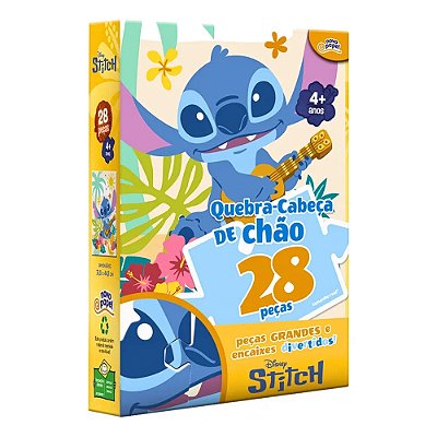 Quebra-Cabeça de Chão Grande Stitch - 28 Peças - Toyster