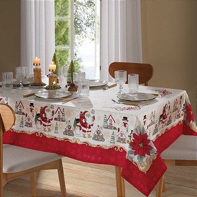 Toalha de Mesa Retangular Natalina 8 Lugares - Natal 111 - Dohler