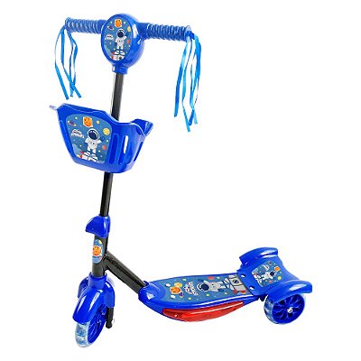 Patinete Infantil Astronauta Com Luz e Som - DM Toys
