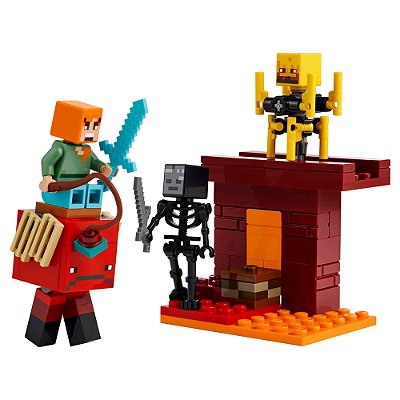 Lego Minecraft - A Batalha da Lava Nether - 99 Peças - Lego