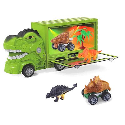 Carrinho com Fricção Dino Truck 2 em 1 - Braskit
