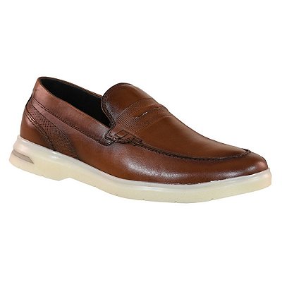 Mocassim Masculino em Couro Malta - Conhaque - Ferracini
