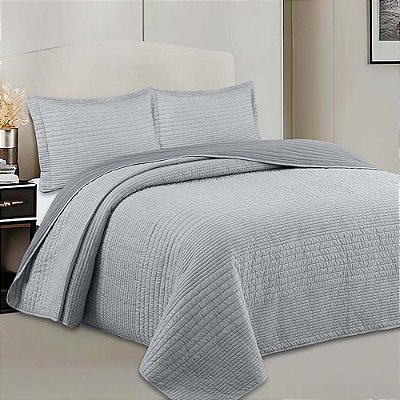 Jogo de Colcha Fusion King - Cinza - Camesa