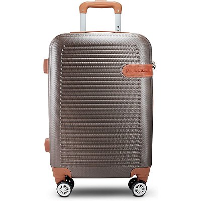 Mala de Viagem de Bordo Premium - Marrom - Jacki Design