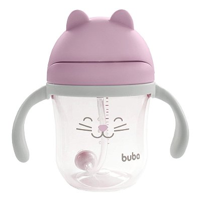 Copo Com Alça Gatinho - Rosa - Buba