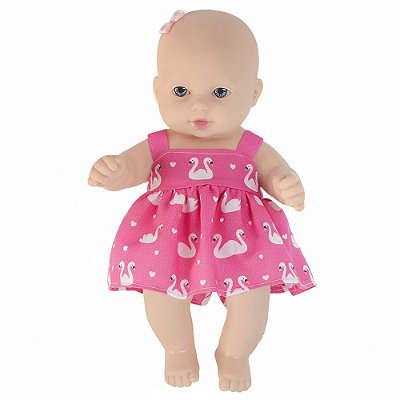 Boneca Baby Jr. Fofinha - Vestido Pink - Cotiplás