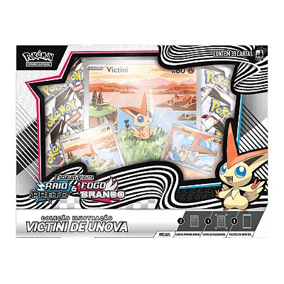 Box Pokémon EV10.5 Fogo Branco E Raio Preto Victini - Copag