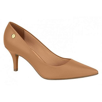 Scarpin Feminino Salto Medio Fino Pelica - Caramelo - Vizzano