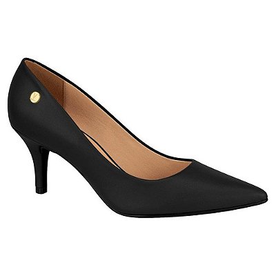 Scarpin Feminino Salto Medio Fino Pelica - Preto - Vizzano