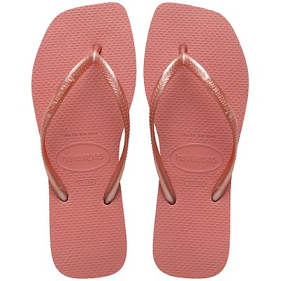 Chinelo Feminino Slim Square - Argila Vermelha - Havaianas