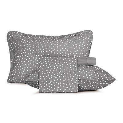 Jogo de Cama Malha Fio Penteado com Viés Queen - Bits Cinza - Altenburg