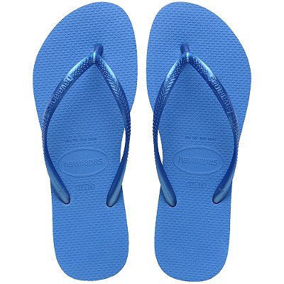 Chinelo Feminino Slim - Azul Brilhante - Havaianas