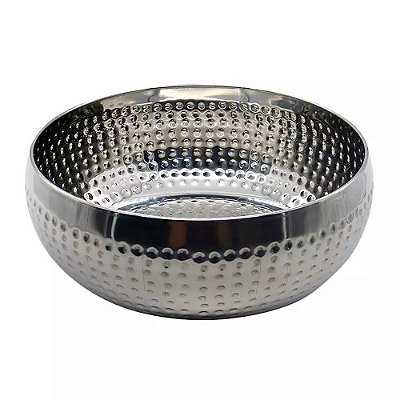 Saladeira em Inox Martelado - 18cm - Mimo Style
