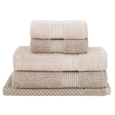 Jogo de Toalhas de Banho Gigante - 5 peças - Bege 3032/1534 - Buddemeyer