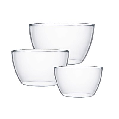 Conjunto Bowl Tropical em Vidro 3 Peças - Ruvolo