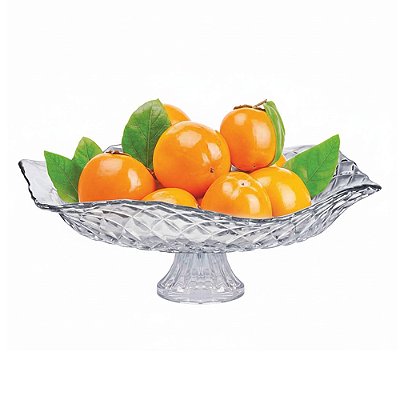 Fruteira de Vidro com Pé Gourmet 30cm - Ruvolo