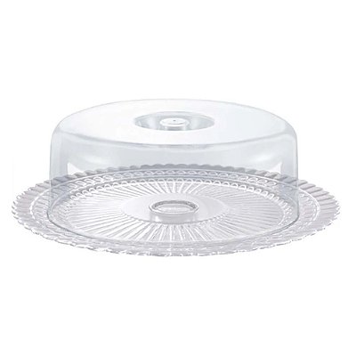 Prato de Vidro com Tampa Gourmet 30cm - Ruvolo
