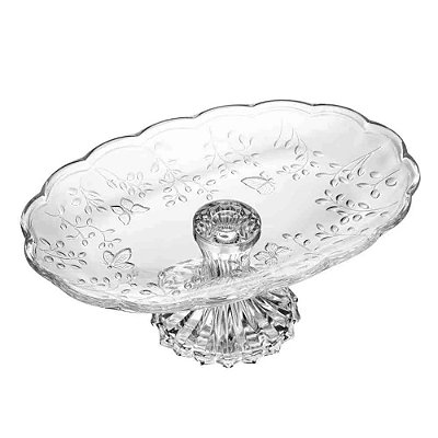 Travessa Oval com Pé New Butterfly 30cm - Lyor