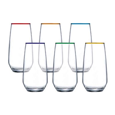 Jogo de Copos Emerald Long Drink 450ml - 6 Peças - Ruvolo