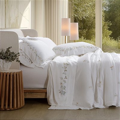 Jogo de Cama Bambu 400 Fios King Gardene - 4 Peças - Kacyumara
