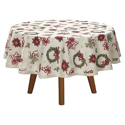 Toalha de Mesa Redonda Celebra - Natal 121 - 4 Lugares - Döhler