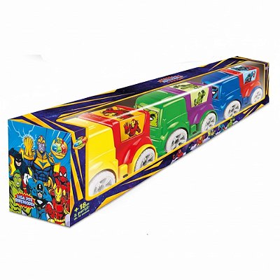 Kit Três Caminhões Liga dos Defensores - GGB Brinquedos