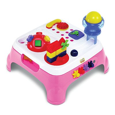 Mesa Max Atividades com Som e Luzes - Rosa - Megic Toys