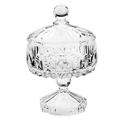 Potiche de Cristal com Pé Louise 23cm - Wolff