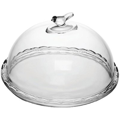 Queijeira de Cristal com Tampa Bird 20cm - Wolff