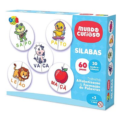 Jogo Sílabas Mundo Curioso - GGB Brinquedos