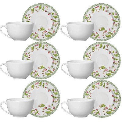 Jogo de Xícaras de Chá Picnic - 12 Peças - Alleanza