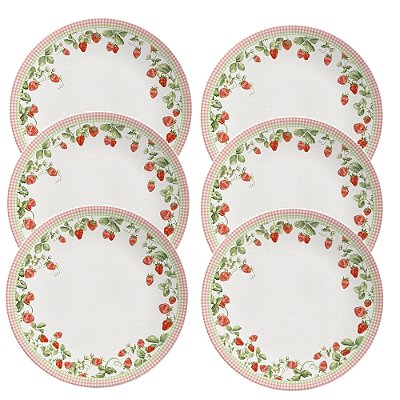 Jogo de Pratos Rasos Páscoa Doce Encanto - 29cm - 6 Peças - Alleanza