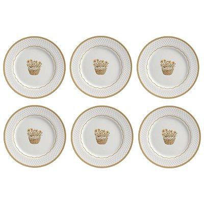 Jogo de Pratos de Sobremesa Huppert Páscoa - 21cm - 6 Peças - Alleanza