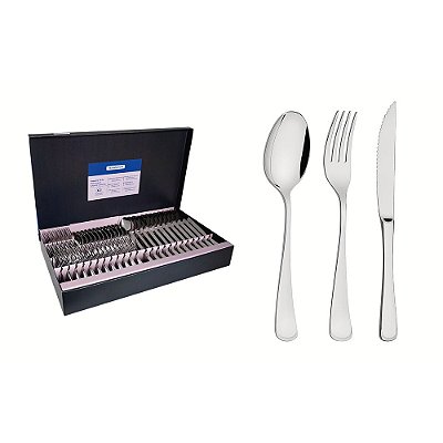 Faqueiro Mônaco em Aço Inox - 72 Peças - Tramontina